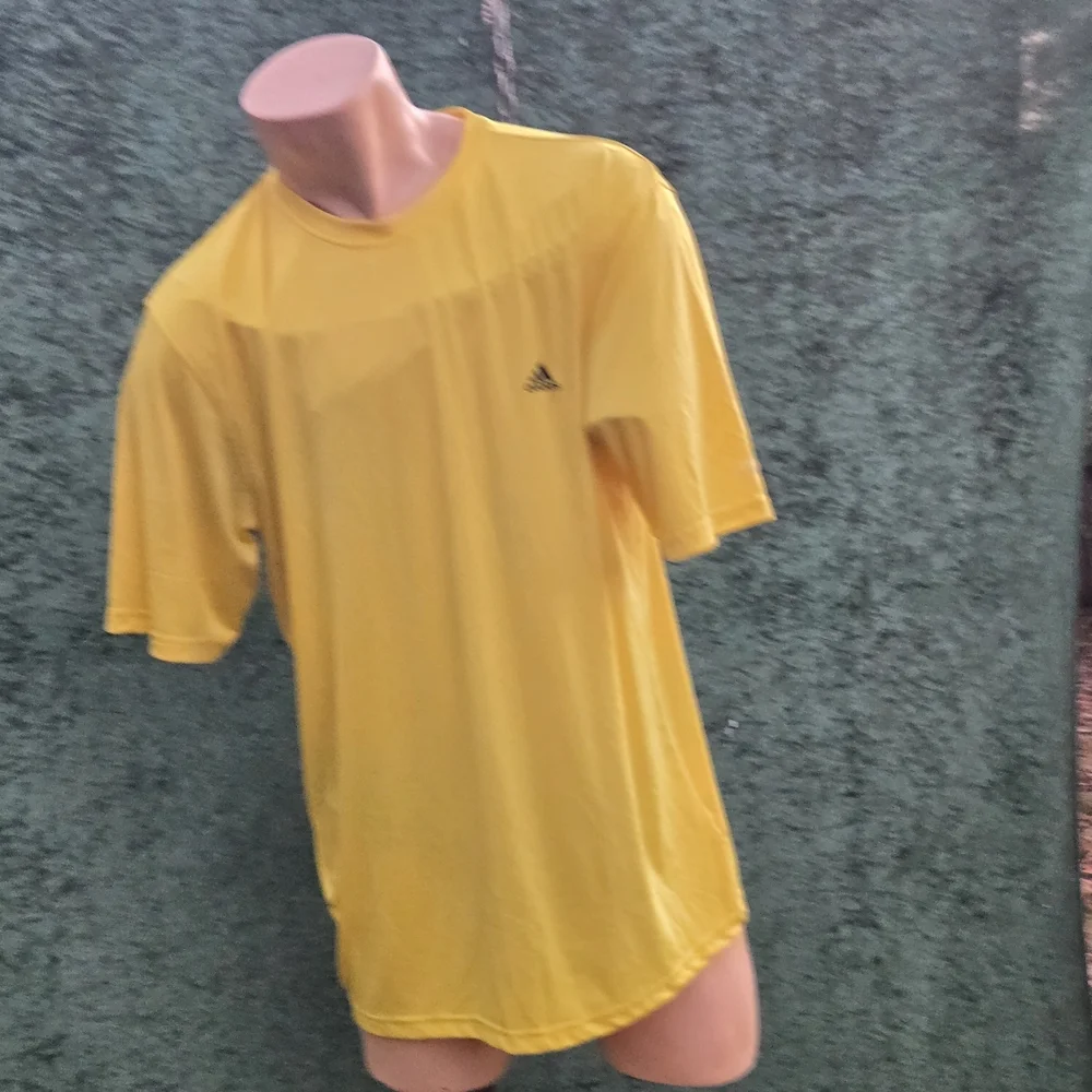 Adidas Men's Bright Yellow Short Sleeve Tee